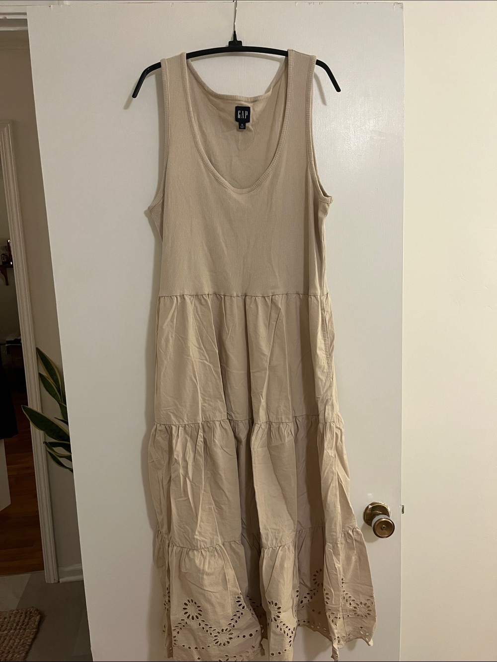 GAP Beige Ribbed Midi Dress - Picture 6 of 7